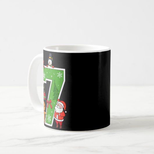 Number 7 Matching 67 Meme Christmas Costume Men Wo Kaffeetasse (Vorderseite Links)