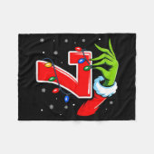 Number 7 Matching 67 Meme Christmas Elf Hand Boys Fleecedecke (Vorderseite (Horizontal))