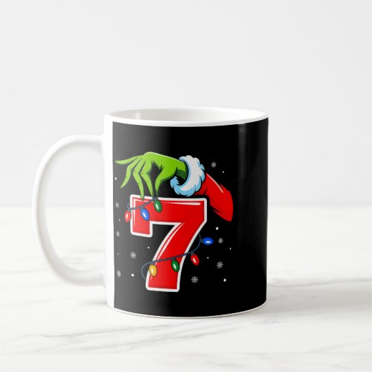 Number 7 Matching 67 Meme Christmas Elf Hand Boys Kaffeetasse (Links)
