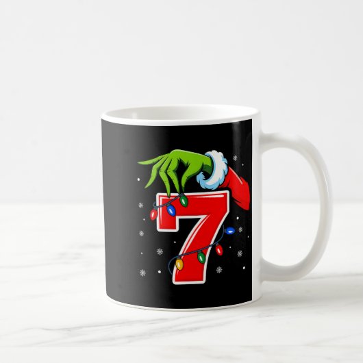 Number 7 Matching 67 Meme Christmas Elf Hand Boys  Kaffeetasse (Rechts)