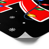 Number 7 Matching 67 Meme Christmas Elf Hand Boys  Poster (Ecke)