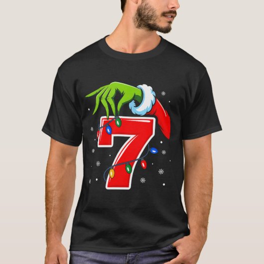 Number 7 Matching 67 Meme Christmas Elf Hand Boys T-Shirt (Vorderseite)