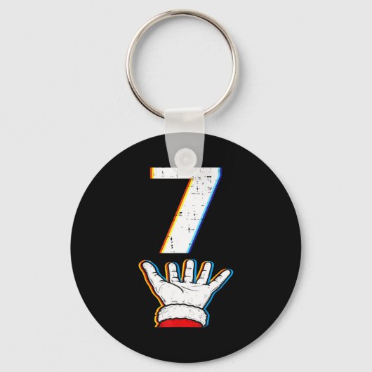 Number 7 Matching 67 Meme Christmas Pajamas Men Wo Schlüsselanhänger (Vorderseite)