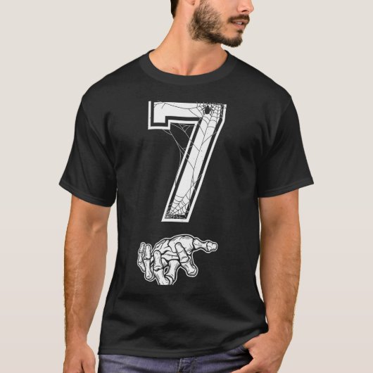 Number 7 Matching 67 Meme Couples Halloween Costum T-Shirt (Vorderseite)