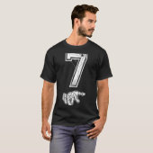 Number 7 Matching 67 Meme Couples Halloween Costum T-Shirt (Vorne ganz)
