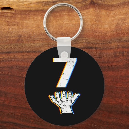 Number 7 Matching 67 Meme Halloween Costume Men Wo Schlüsselanhänger (Vorderseite)