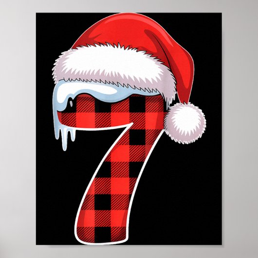 Number 7 Matching 6 7 Meme Christmas Costume Men W Poster (Vorne)