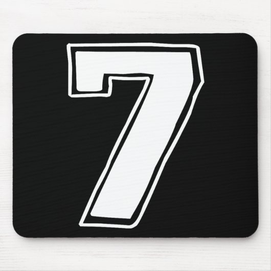 Number 7 Six Seven 6 7 Meme 67 Funny 7th Birthday  Mousepad (Vorne)