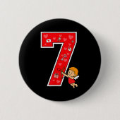 Number 7 Six Seven 6 7 Meme Couple Valentine Match Button (Vorderseite)
