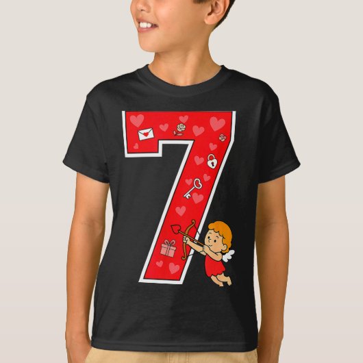 Number 7 Six Seven 6 7 Meme Couple Valentine Match T-Shirt (Vorderseite)