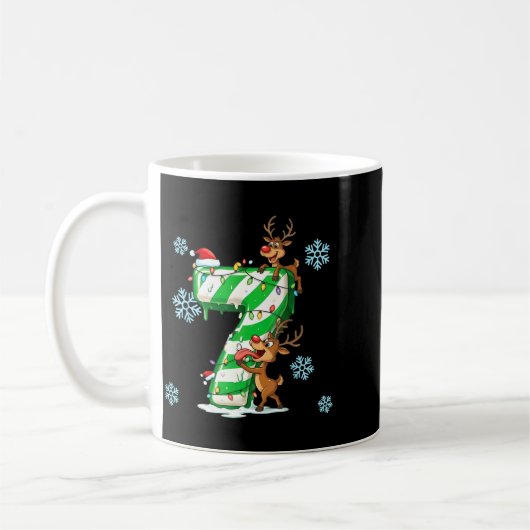 Number 7 Six Seven Gen Z Alpha Slang Ugly Christma Kaffeetasse (Links)