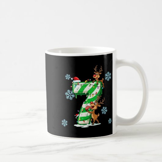 Number 7 Six Seven Gen Z Alpha Slang Ugly Christma Kaffeetasse (Rechts)