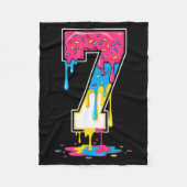 Number 7 Team Srts Ice Cream Drip Matching Varsity Fleecedecke (Vorderseite)