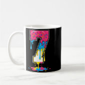 Number 7 Team Srts Ice Cream Drip Matching Varsity Kaffeetasse (Links)