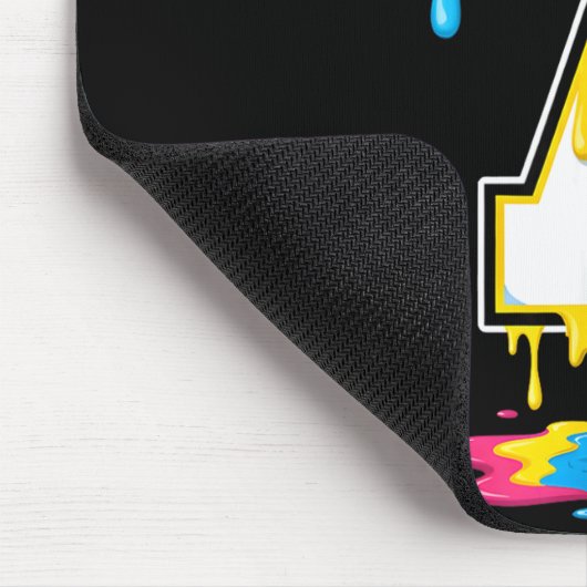 Number 7 Team Srts Ice Cream Drip Matching Varsity Mousepad (Ecke)