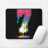 Number 7 Team Srts Ice Cream Drip Matching Varsity Mousepad (Mit Mouse)