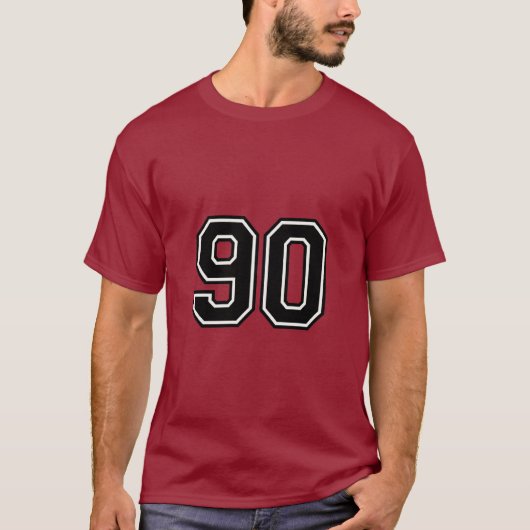 Number 90 Varsity Sports Jersey | 90th Birthday T-Shirt (Vorderseite)