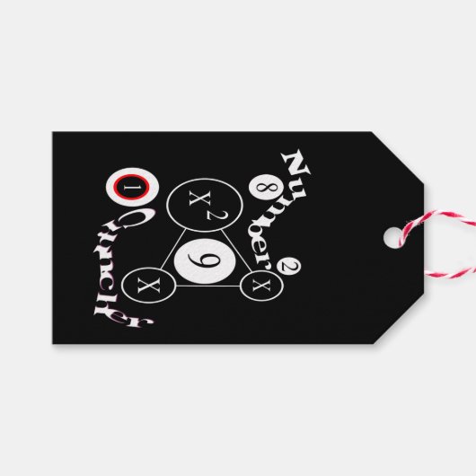 Number Cruncher Geschenkanhänger (Vorderseite (Horizontal))