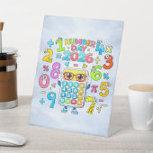 Number Day 2026 Calculator Math Design Sockelschild (In SItu)