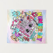 Number Day 2026 Colourful Maths Banner for Schools Wandteppich (Vorderseite (Horizontal))