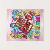 Number Day 2026 Colourful Maths Banner for Schools Wandteppich (Vorderseite (Horizontal))