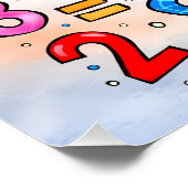 Number Day 2026 Cute Calculator Math Design Poster (Ecke)