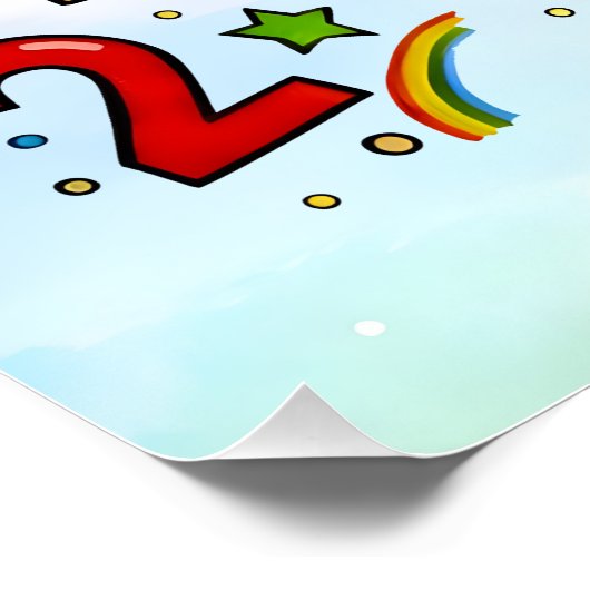 Number Day 2026 Cute Calculator Math Design Poster (Ecke)