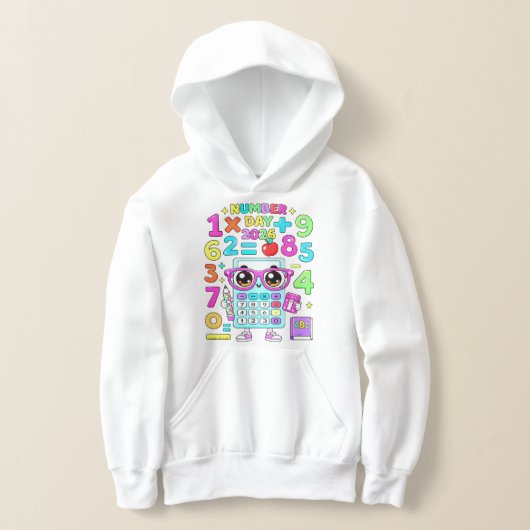 Number Day 2026 Cute Calculator Math Hoodie (Ablage )