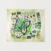 Number Day 2026 Cute Maths Calculator Poster Wandteppich (Vorderseite (Horizontal))