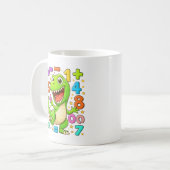 Number Day 2026 Cute Maths Dino Outfit Kaffeetasse (Vorderseite Links)