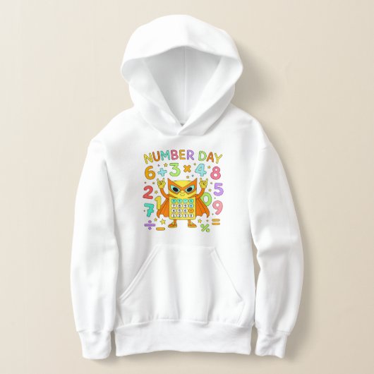 Number Day 2026 Cute Maths Hoodie for Kids (Ablage )