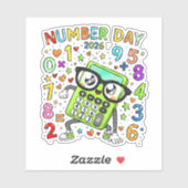 Number Day 2026 Cute Maths Sticker for Kids (Blatt)