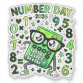 Number Day 2026 Maths Sticker for Kids (Vorderseite)