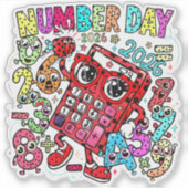 Number Day 2026 Maths Sticker for Kids UK (Vorderseite)
