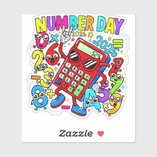 Number Day 2026 Maths Sticker for Kids UK Schools (Blatt)