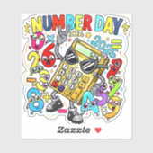 Number Day 2026 Rock Star Maths Sticker for Kids (Blatt)