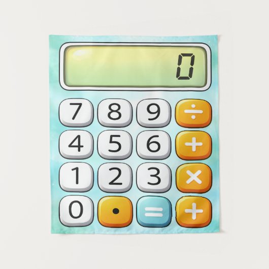 Number Day Calculator Math Design Wandteppich (Vorderseite)
