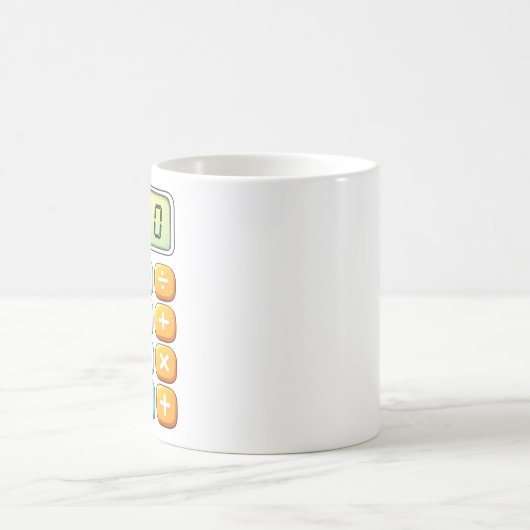 Number Day Classic Calculator Math Design Kaffeetasse (Mittel)