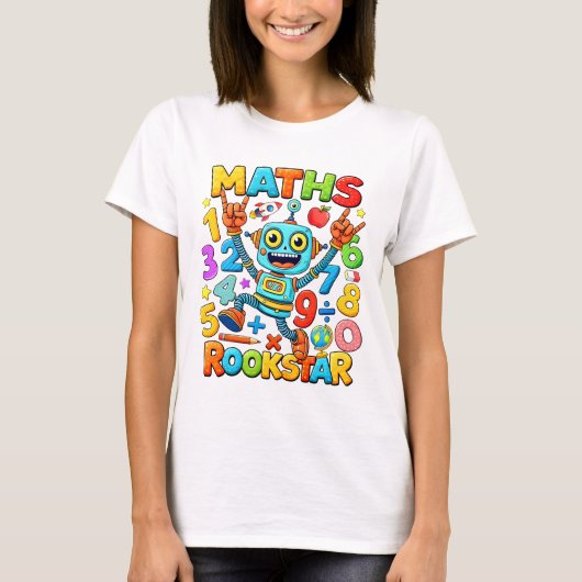 Number Day Colorful Math Numbers T Shirt (Vorderseite)