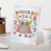 Number Day Cute Calculator Character Design Sockelschild (In SItu)