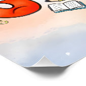 Number Day Cute Calculator Math Design Poster (Ecke)