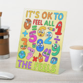 Number Day Feelings Maths Pedestal Sign for School Sockelschild (In SItu)