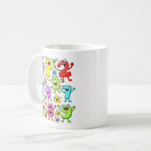 Number Day Funny Cartoon Numbers Design for Kids Kaffeetasse (Vorderseite Links)