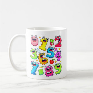 Number Day Funny Cartoon Numbers Design Kaffeetasse