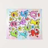 Number Day Funny Cartoon Numbers Design Wandteppich (Vorderseite (Horizontal))