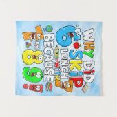 Number Day Funny Maths 7 8 9 Banner for Schools Wandteppich (Vorderseite (Horizontal))