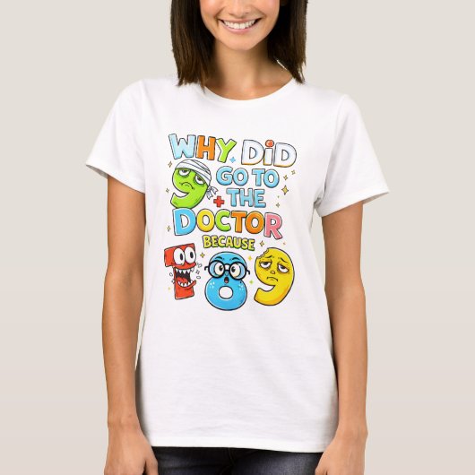 Number Day Funny Maths 9 Doctor T Shirt for Teache (Vorderseite)