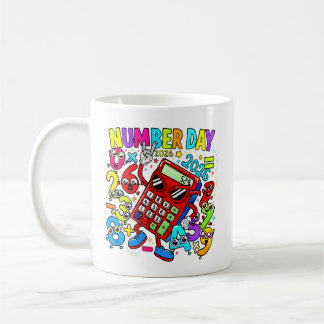 Number Day Maths Mug | Colourful Calculator Kaffeetasse