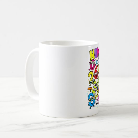 Number Day Maths Mug | Colourful Numbers Kaffeetasse (Vorderseite Links)