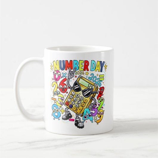 Number Day Maths Mug | Fun Calculator Design Kaffeetasse (Links)